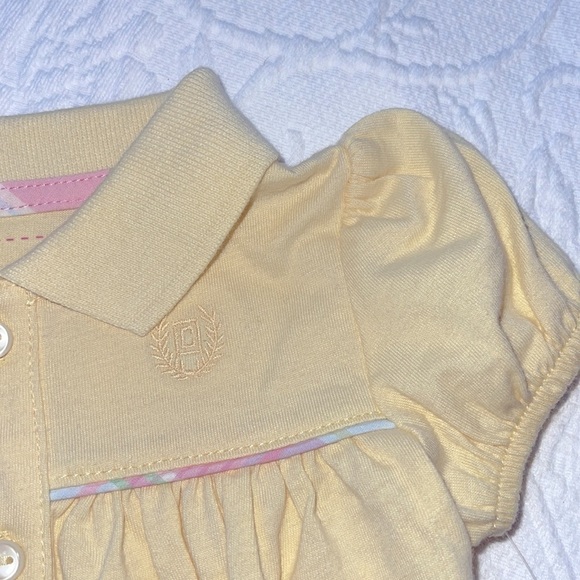 Chaps Newborn Collection Ruffled Bubble Romper - Picture 8 of 8